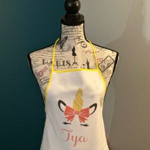 Tablier enfant bordure jaune