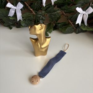 Attache tétine bleu